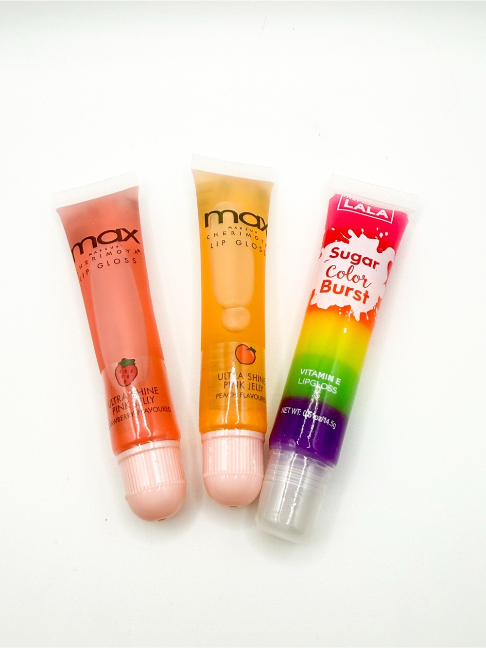 Max Cherimoya + LALA Sugar Color Burst Gloss Set
